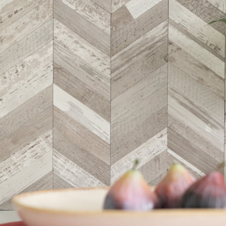 image 1 of d-c-fix Herringbone 29.6 x 25.3cm Premium Self Adhesive Composite Wall Tile | Pack 5