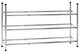 image 3 of Interiors by Premier Three-Tier Chrome Shoe Rack, Durable Metal Frame With Polished Finish For Neat Shoe Storage, Space-Saving | Silver