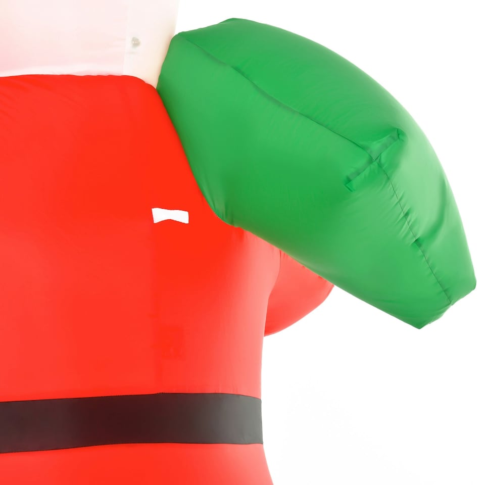 image 1 of HOMCOM 8ft Lighted Christmas Inflatable Santa Claus Gift Bag Yard Decoration