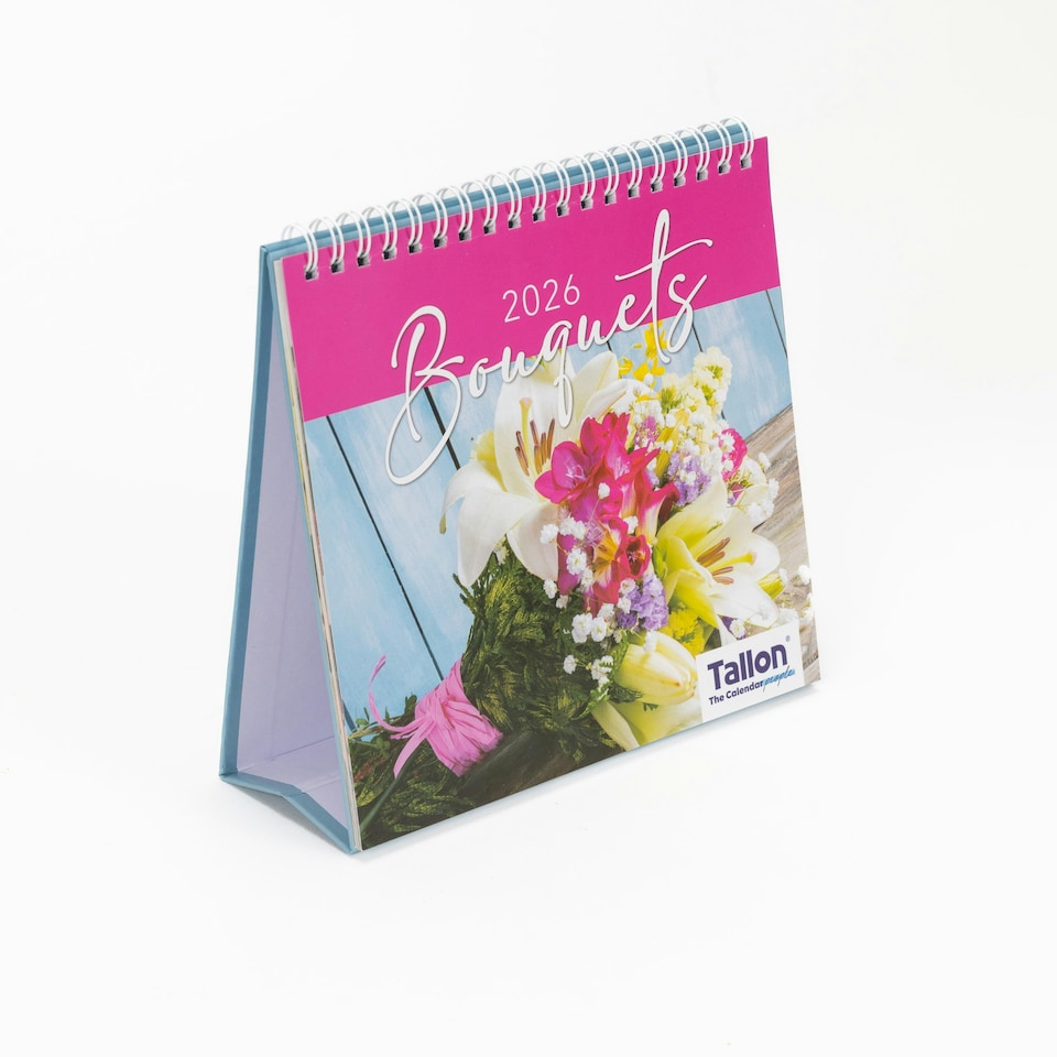 image 1 of 2026 Desk Calendar Bouquets Design