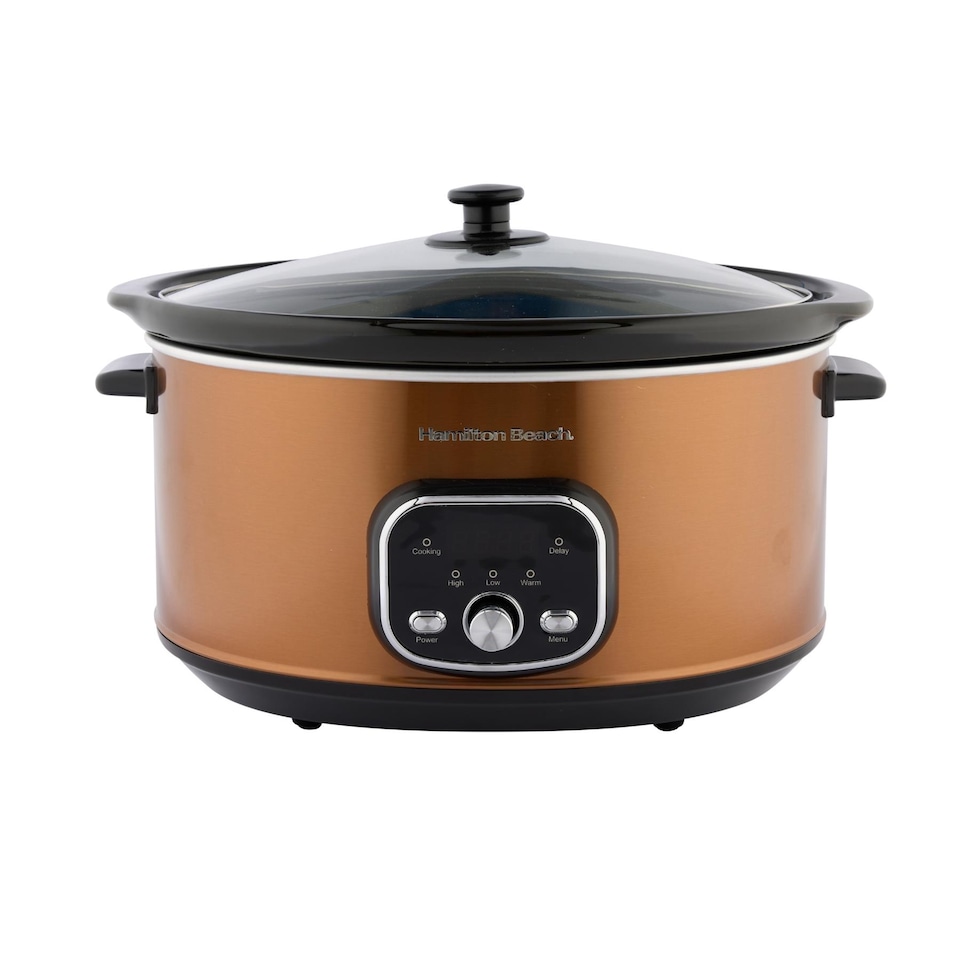 image 1 of Hamilton Beach 6.5L Digital Oval Slow Cooker Copper