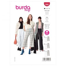Burda 5960 Paper Sewing Pattern – Women’s Trousers, Sizes 8–22 (34–48), Easy