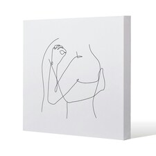 line art hug (Canvas Print) 90 x 90 x 4cm