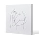 image 1 of line art hug (Canvas Print) 90 x 90 x 4cm