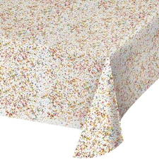 Creative Party Plastic All-Over Print Party Table Cover - Multicoloured - One Size