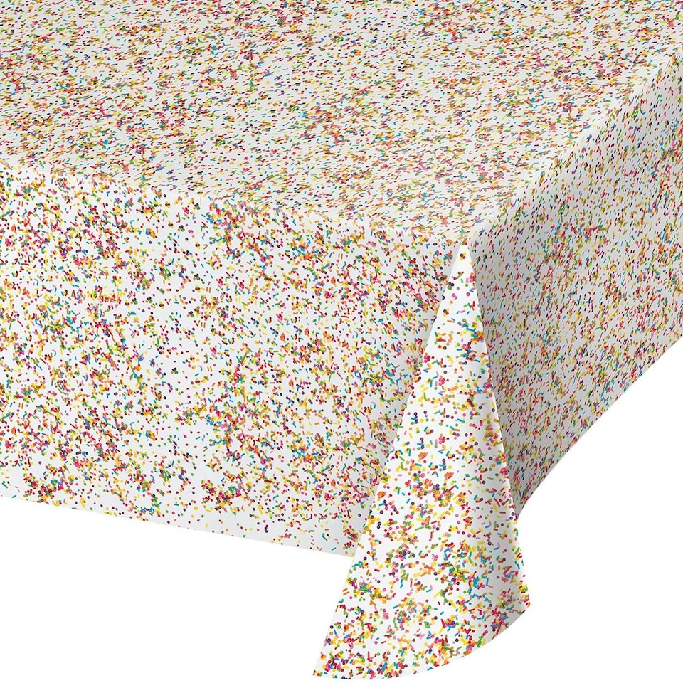Creative Party Plastic All-Over Print Party Table Cover - Multicoloured - One Size