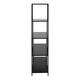 image 3 of Seaford Bookcase with 4 Shelves and 1 Drawer in Black