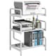 image 1 of HOMCOM 3-Tier Storage Shelf, Metal Shelves for Storage for Home Office, White