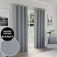 image 1 of Enhanced Living Austin 100% Blackout, Thermal Grey Curtains with Eyelet Header (PAIR) - 66x54 inch (168x137cm)