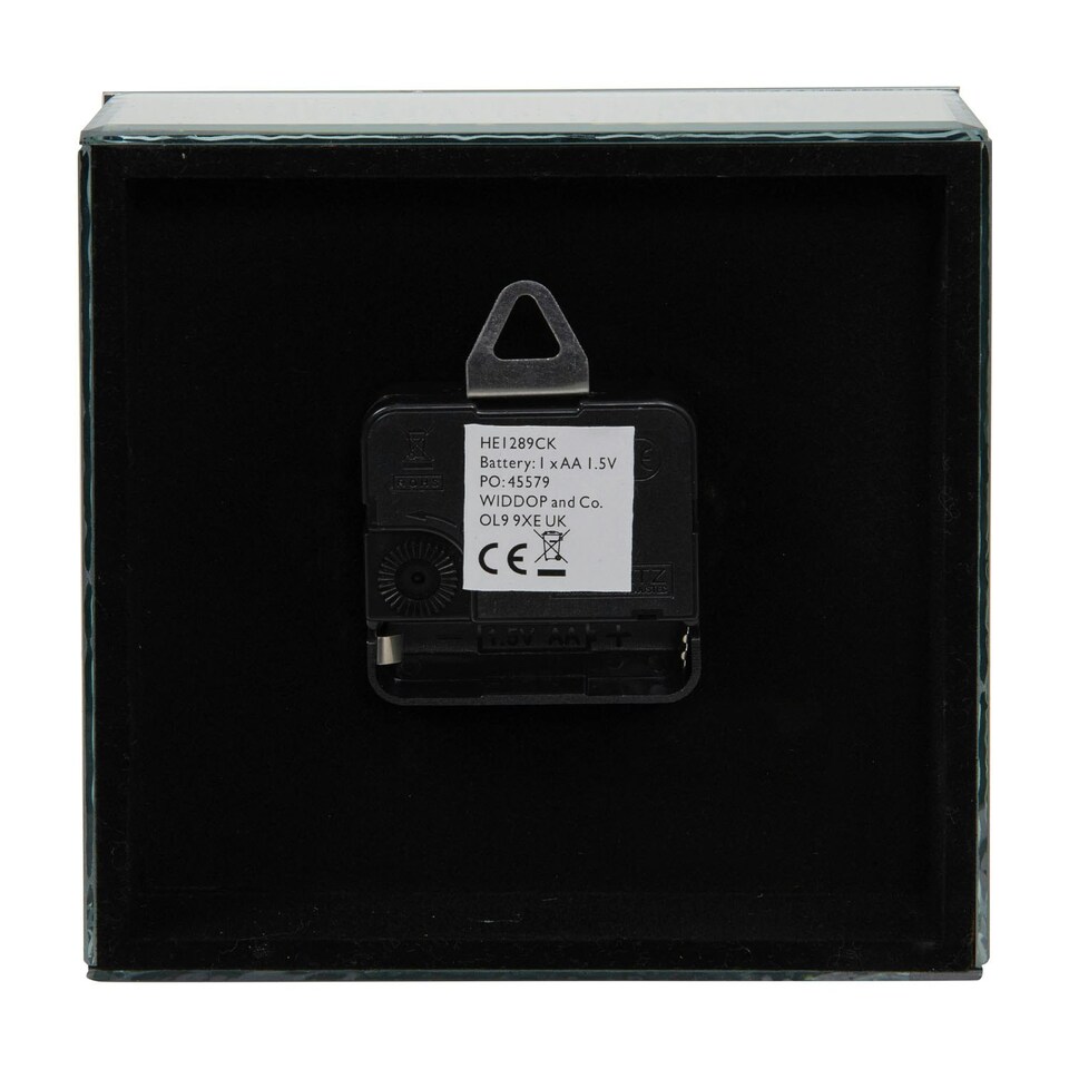 image 1 of Hestia Crystal Border Mantel Clock Silver