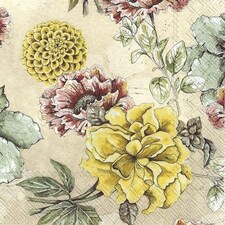 IHR Ideal Home Range Luncheon Napkins - Blossom Tale Cream | Multi | 1