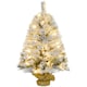 image 1 of HOMCOM 3ft Artificial Christmas Tree with LED Light, Concrete Base
