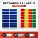 image 2 of Pack of 98 White 12x38mm Rectangular Labels - Adhesive Stickers