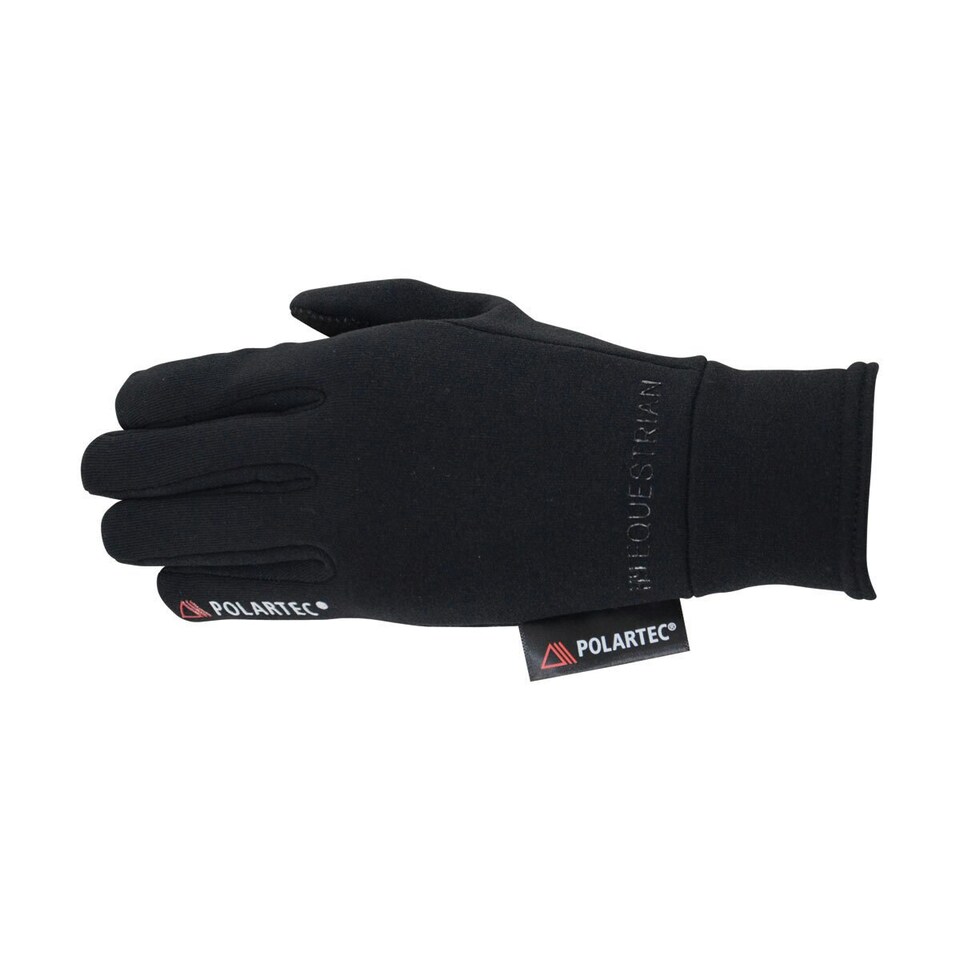 image 1 of Hy Childrens/Kids Polartec Polartech Riding Gloves - Black - S Black | S