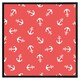 image 2 of Anchors on red background (Picutre Frame) Grey | S
