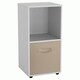 image 1 of 2-Cube Shelving Unit With Inserts White | White / Beige