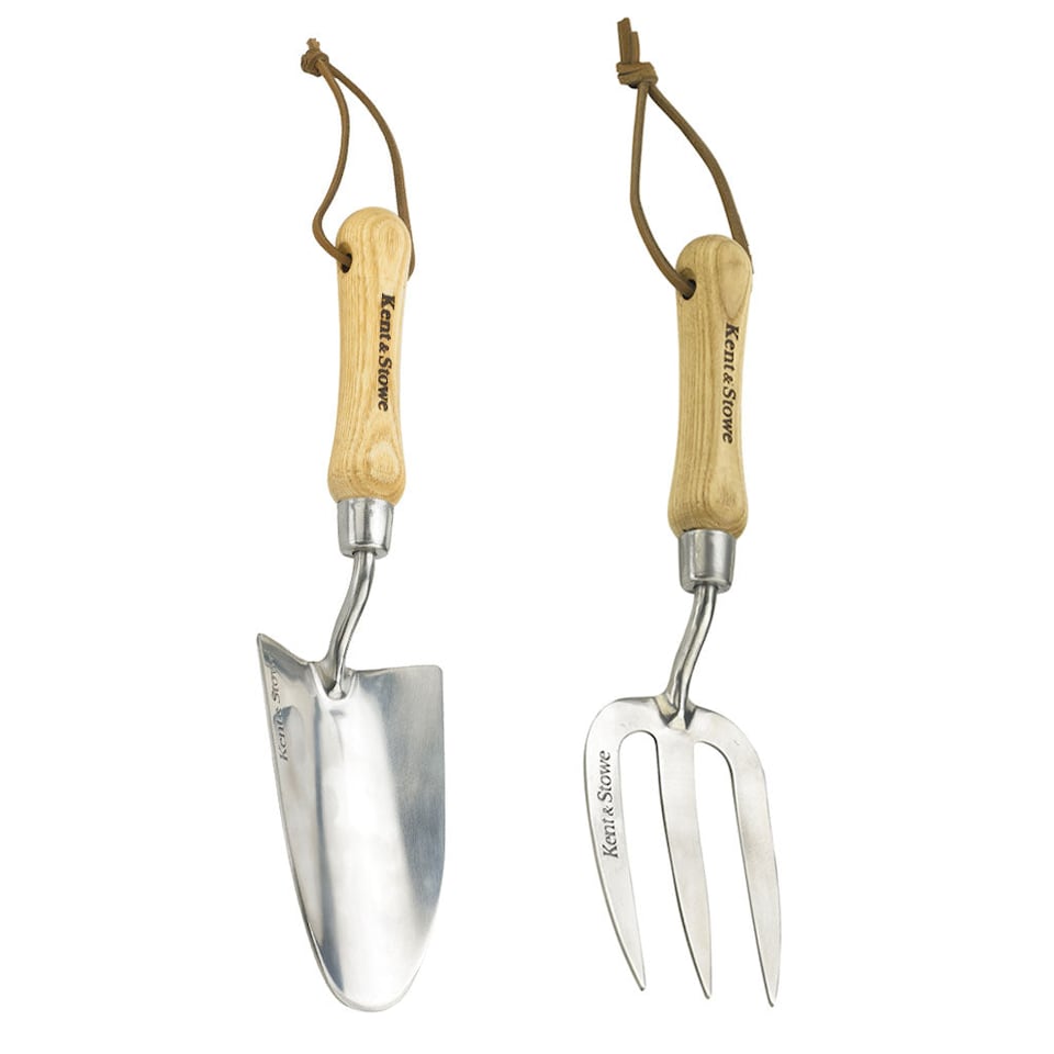 image 1 of Kent & Stowe Stainless Steel Hand Trowel and Fork Set