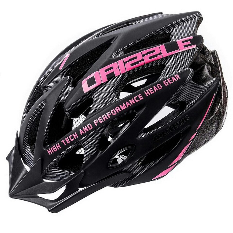 image 1 of Cycle Helmet MTB Bike Bicycle Skateboard Scooter Hoverboard Safety Helmet - Drizzle Black | Black-Pink | XL
