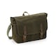 image 1 of Quadra Heritage Leather Accents Messenger Bag - Olive Green - One Size Green
