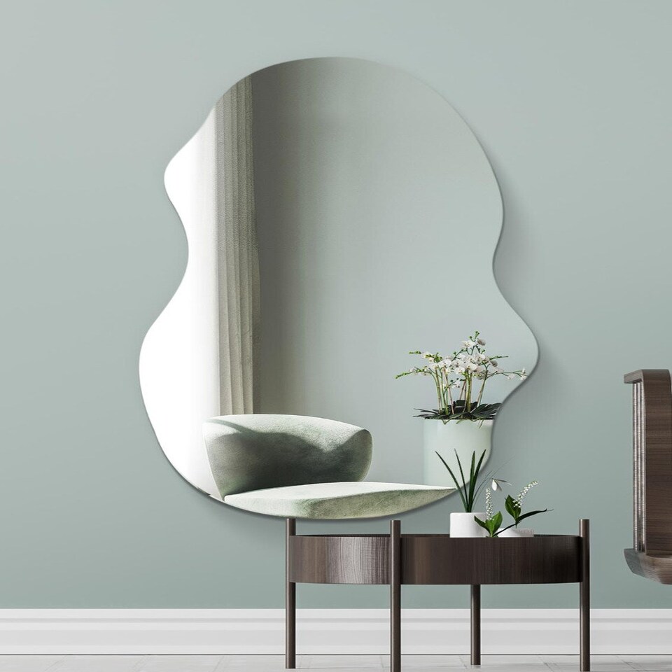 image 1 of The Lacuna - Frameless Pond Wall Mirror 47" X 21" (120CM X 54CM) | Multi