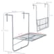 image 5 of Outsunny Balcony Hanging Table, Metal Wall Mount Desk, Adjustable Folding Balcony Deck Table for Patio and Garden, Grey | Grey | Grey