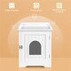 image 5 of Yaheetech Cat Litter Box Furniture Enclosure White | One Size