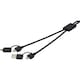 image 4 of Tekio Aluminium 6-In-1 Mobile Phone Charger - Solid Black - One Size