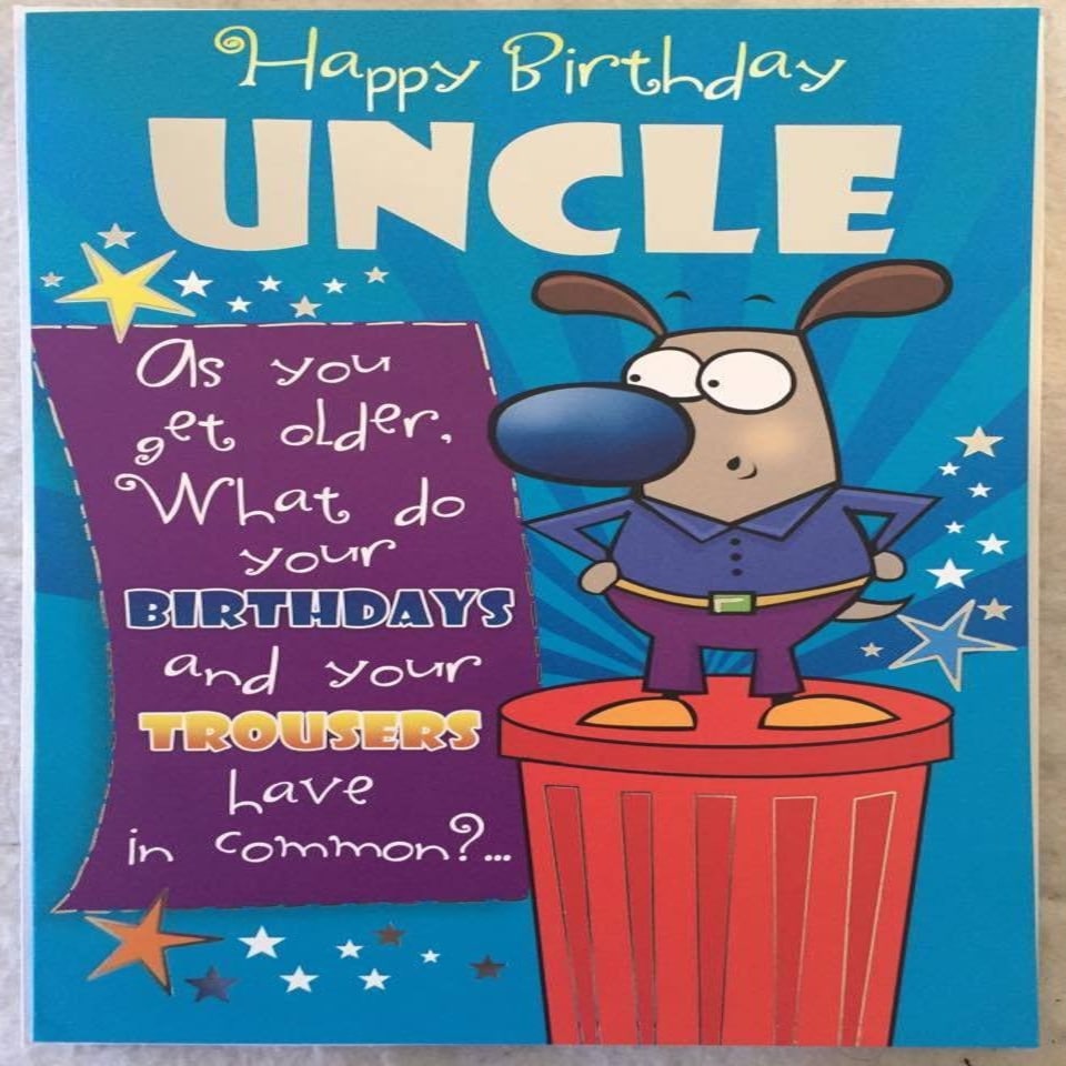 image 1 of For Uncle Trousers Witty Words Birthday Card