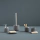 image 3 of Interiors by Premier Curved Grey Soap Dish, Water Resistant Soap Tray, Compact Bathroom Soap Holder, Polyresin Draining Soap Dish