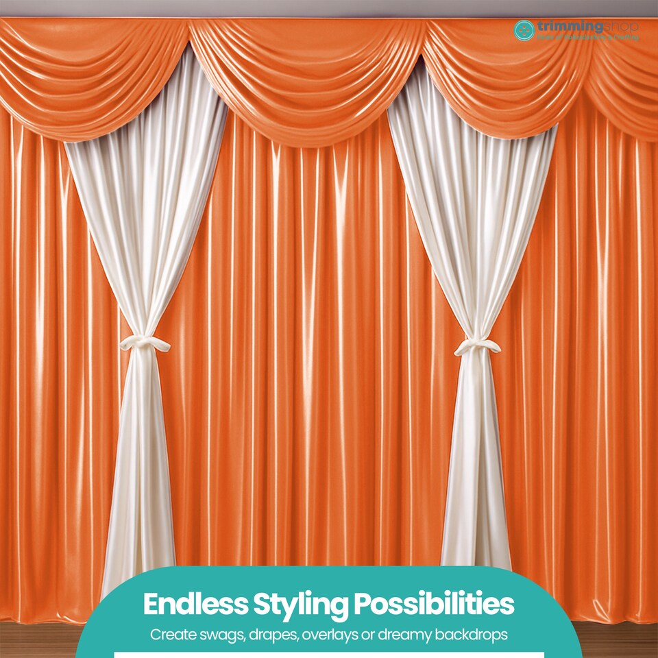 image 1 of 10m Ice Silk Fabric, Satin Material Silk Overlay, Backdrop Fabric