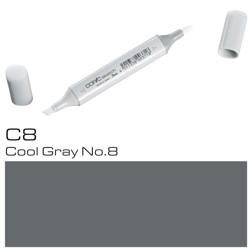 image 1 of Copic Sketch Marker, Cool Gray No.8, Single Pen