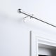 image 1 of OHS Curtain Pole Extendable 16mm Metal Finnials Ball End Rod 70-120cm | Silver