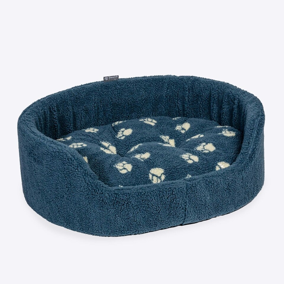image 1 of Fleece Harbour Paw Slumber Bed 35"