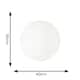 image 3 of ValueLights Isla White Paper Globe Ball Dome Easy Fit Ceiling 40cm Lamp Shade White