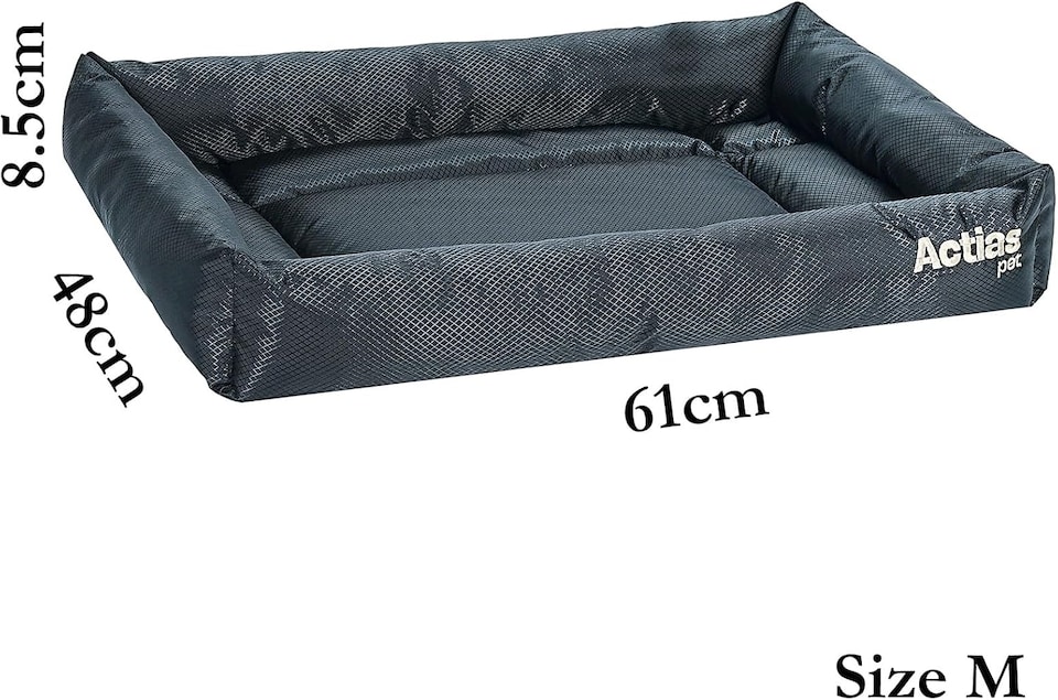 image 1 of Actiaspet Waterproof Dog Crate Bed Non-Slip Base Multiple Sizes (Grey, Medium)