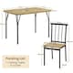 image 3 of Yaheetech Industrial 5-Piece Dining Table Set Brown