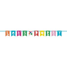 Unique Party Let´s Party Pennant Banner - Multicoloured - One Size