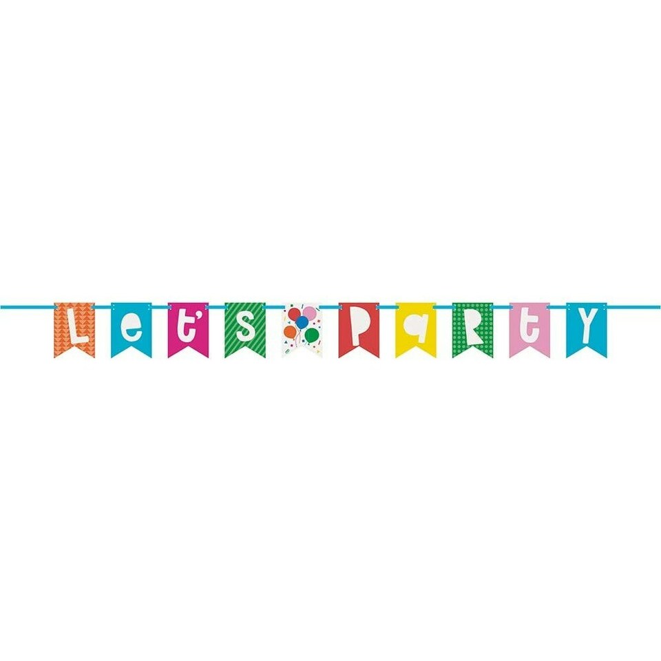 Unique Party Let´s Party Pennant Banner - Multicoloured - One Size