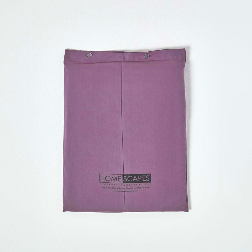 image 1 of Homescapes Grape Egyptian Cotton Flat Sheet 200 Thread Count, Single Purple | Single