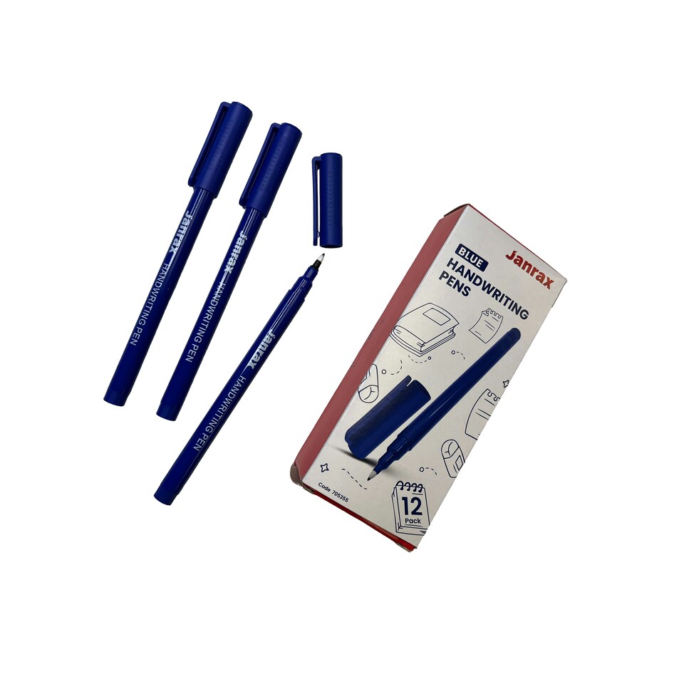 image 1 of Pack of 144 Blue Handwriting Pens by Janrax