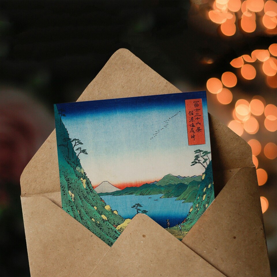 image 1 of Utagawa Hiroshige Art Card Shiojiri Pass In Shinano Province