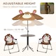 image 4 of Outsunny Kids Foldable Four-Piece Garden Set w Table, Chairs, Umbrella - Brown