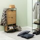 image 5 of Seaford Shoe Cabinet in Black and Oak