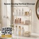 image 5 of ilus Makeup Organiser Modern Minimalist 3-Tier Cosmetic Storage Rack Beauty | White | White
