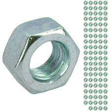 M10 x 1.5mm Hex Full Nut Fastener Hexagonal Metric Nuts Grade 8 Zinc Plated 100pk