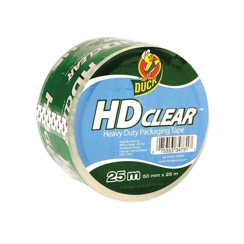 Shurtape Duck Tape Packaging Heavy-duty 50mm X 25m Clear - Multi Colour - One Size