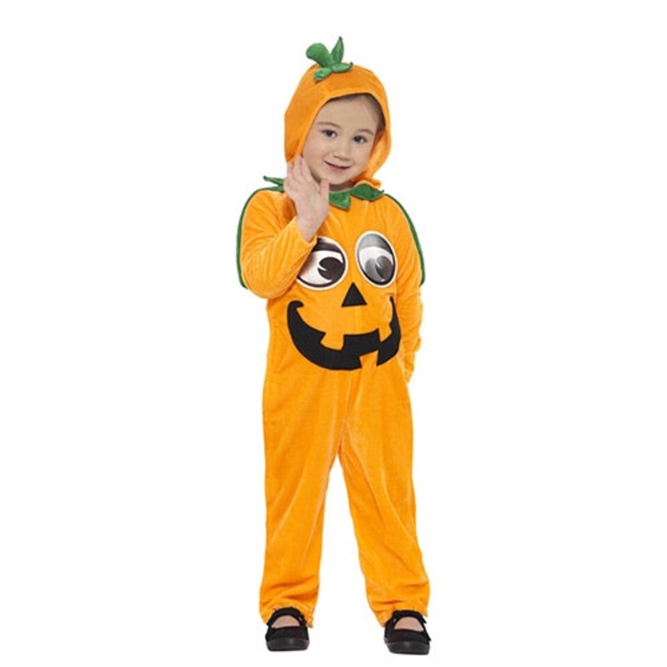 image 1 of Pumpkin Jumpsuit Halloween Fancy Dress Costume Unisex Toddler Age 3-4 | Multi | One Size