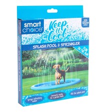 Outdoor Splash Pool Sprinkler Pad Dogs Puppies Pet Cooling Children Kids 100cm