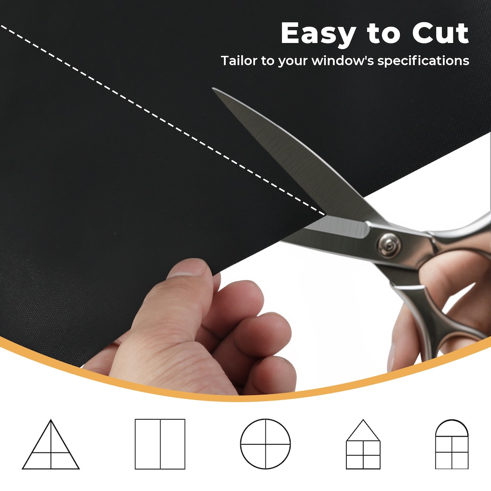 image 1 of Marlow Magnetic Blackout Blind 115x145cm Blockout Window Curtain | Black | One Size