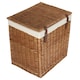 image 3 of Large Boutique Double Steamed Wash Storage Laundry Basket With Lining | Brown | Brown